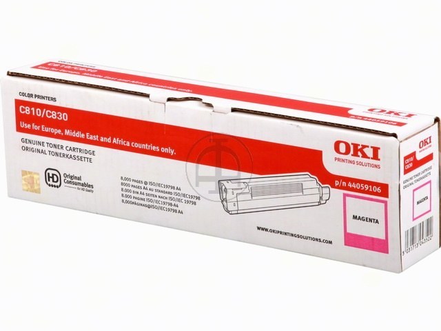 Cartouche de Toner Magenta 8000 pages 44059106