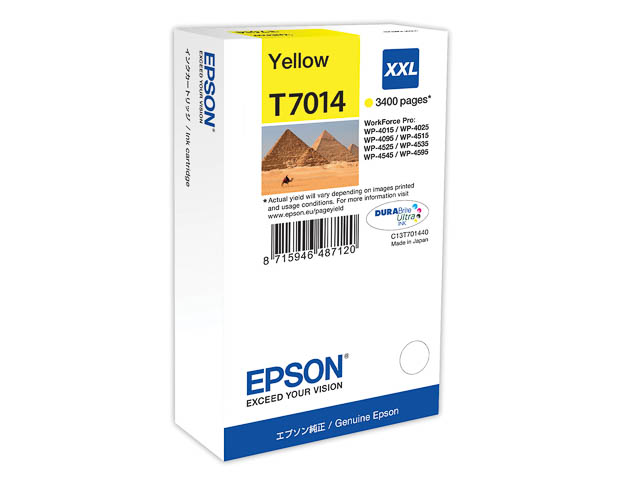 Cartouche jet d'encre Yellow 3 400 pages T7014 C13T701440